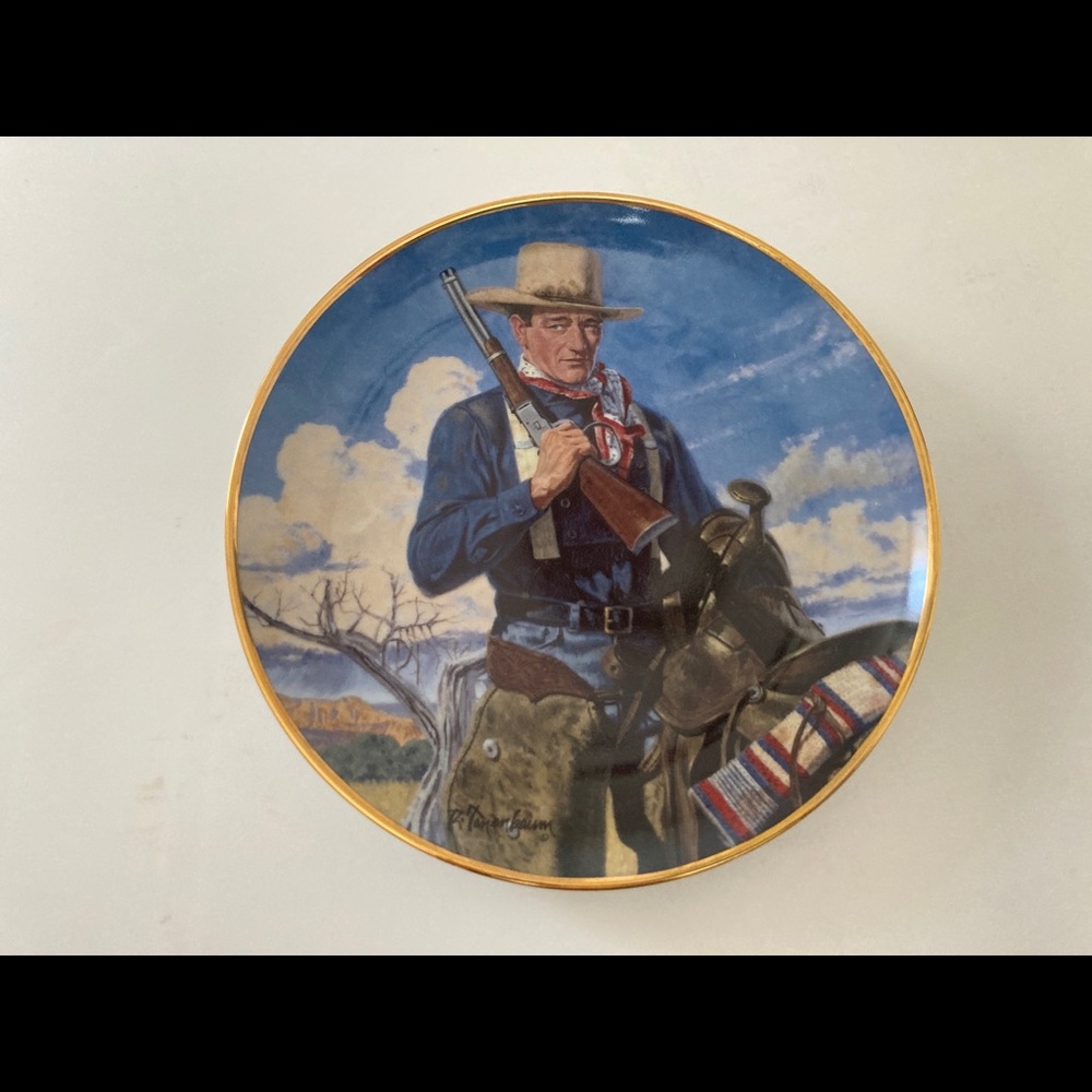 John Wayne Collector Plate, Spirit of the West